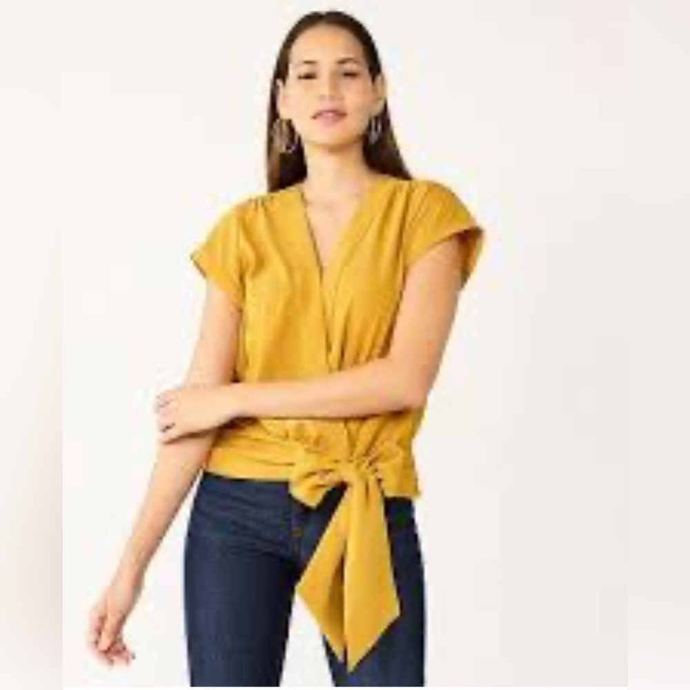 Nine West Golden Wrap Blouse